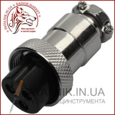 Роз'єм MIC 323, (гніздо), монтажний, 3pin, діаметр - 16мм (1-0405)