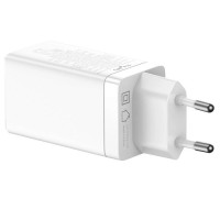 Зарядний Baseus GaN3 Pro Fast Charger 2C+U 65W EU White (CCGAN65E3)
