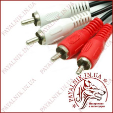 Кабель аудіо 2 RCA - 2 RCA audio 3.0m Польща, мідь (KPO2610-3)