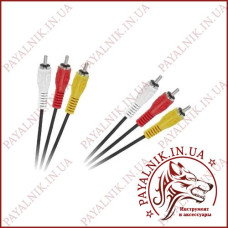 Кабель 3 RCA - 3 RCA 1.5м мідь Польща (KPO2664-1.5)