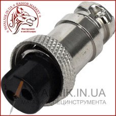 Роз'єм MIC 322, (гніздо), монтажний, 2pin, діаметр - 16мм (1-0401)