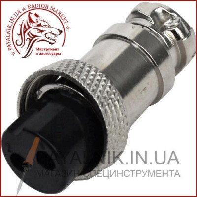 Роз'єм MIC 322, (гніздо), монтажний, 2pin, діаметр - 16мм (1-0401)