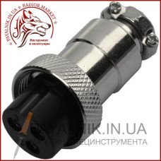 Роз'єм MIC 323, (гніздо), монтажний, 3pin, діаметр - 16мм (1-0405)