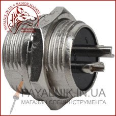 Роз'єм MIC 332, (штекер), монтажний, 2pin, діаметр - 16мм (1-0403) Роз'єм MIC 332, (штекер), монтажний, 2pin, діаметр - 16мм (1-0403)