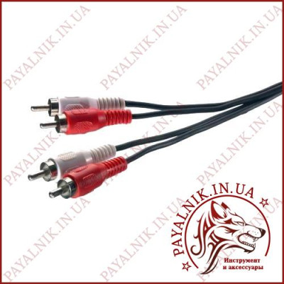 Кабель аудіо 2 RCA - 2 RCA audio 1.2m Польща, мідь (KPO2610-1,2)