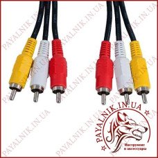 Кабель 3 RCA - 3 RCA 3м Стандарт