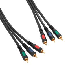 Кабель 3 RCA - 3 RCA 1.8м component coaxial Cabletech Economic коаксіальний Польща (KPO3905-1.8)