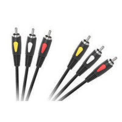 Кабель 3 RCA - 3 RCA 3м Cabletech Eco-Line Польща (KPO4002-3.0)