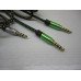 Кабель AUX mini jack 3.5мм 1.5м., 4 контакти, обплетення тканинне, (без упаковки)