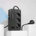 Мережевий подовжувач Power Socket PD-03 5 USB + Type C 3.4A 20W, 3 розетки 2500W (чорний)