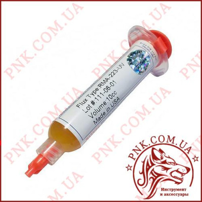 Флюс-гель Sunshine RMA-223-TPF(UV) [10 мл] для безсвинцевого паяння SMD 10cc
