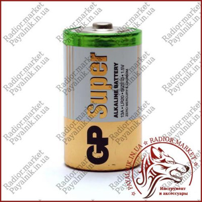 Батарейка GP SUPER LR20, 13A, D, 1.5V Alkaline