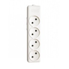 Колодка четверна без заземлення Luxel Aura 250V 10A (7341)
