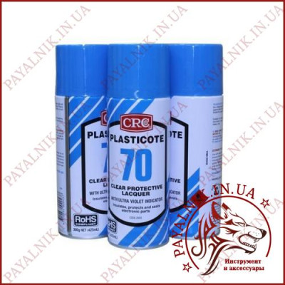 Лак Plasticote 70 CRC 425 мл, діелектричний, акриловий, для друкованих плат