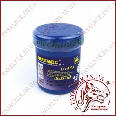 Флюс-гель MECHANIC 559-UV для безсвинцевого паяння, 100грам