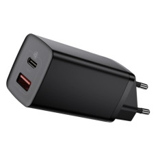 Зарядний Baseus GaN2 Lite Quick Charger C+U 65W EU Black (CCGAN2L-B01)