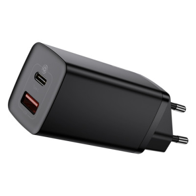 Зарядний Baseus GaN2 Lite Quick Charger C+U 65W EU Black (CCGAN2L-B01)