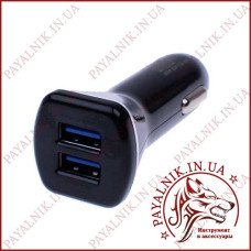 Автомобільний зарядний пристрій LDNIO 2 USB 2.1A із кабелем Micro usb (DL-219)
