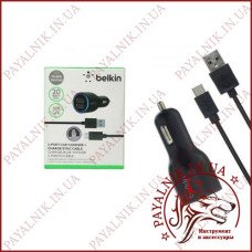 Автомобільне зарядне BELKIN 2 USB з кабелем Micro usb