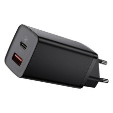 Зарядний Baseus GaN2 Lite Quick Charger C+U 65W EU Black (CCGAN2L-B01)