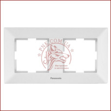 Рамка подвійна біла Panasonic arkedia slim (WNTC0802-2WH) (480500129)