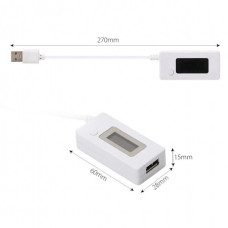 Usb tester, тестер юсб GSM SOURCES KCX-017 DC 4-30V 0.05-3A з лічильником 0-19999mah LCD