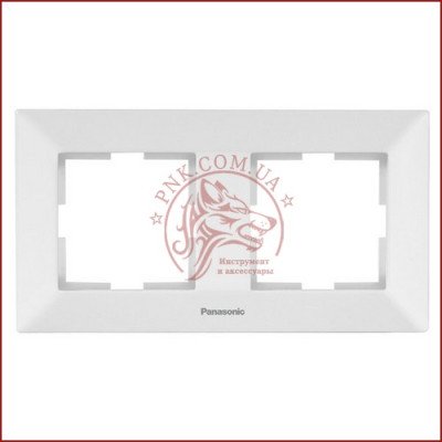 Рамка подвійна біла Panasonic arkedia slim (WNTC0802-2WH) (480500129)