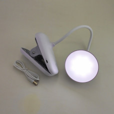 Настільна LED лампа на прищіпці, 24 LED, 4W, 3000-6500K, біла (BL-7304-white)