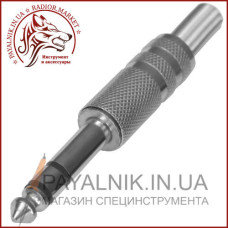 Штекер 6,3 мм стерео з насічкою, корпус метал (1-0052S)