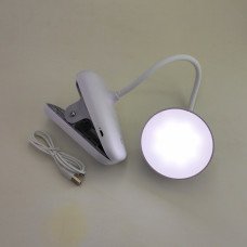 Настільна LED лампа на прищіпці, 24 LED, 4W, 3000-6500K, біла (BL-7304-white)
