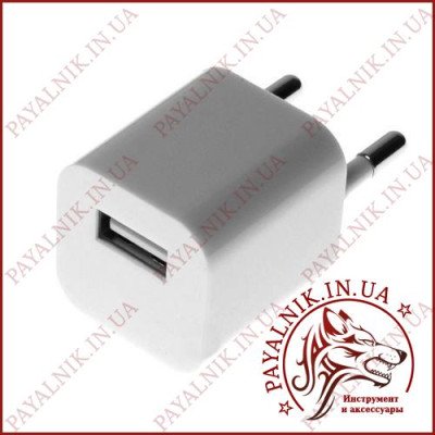 Зарядний пристрій apple usb 5v 1.0a для iphone (оригінал 90%)