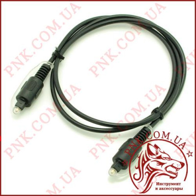 Кабель оптичний звуковий 1.0м Toslink plug чорний