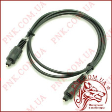 Кабель оптичний звуковий 1.0м Toslink plug чорний
