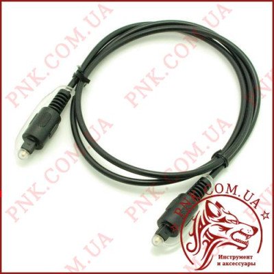 Кабель оптичний звуковий 1.0м Toslink plug чорний