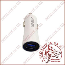 Автомобільне зарядне ASPOR A902C 2 USB 2.4A + кабель TYPE C 1 метр