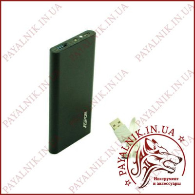 Power bank ASPOR Air Ulrtathin A373 6000mAh (1USB 2.4A) Polimer battery BLACK