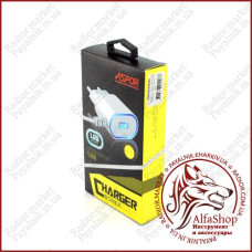 Зарядний пристрій ASPOR A802 (1USB 1A) + кабель Lightining 1.2 метри