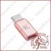 Перехідник HOCO Micro USB на Type-C Rose Gold