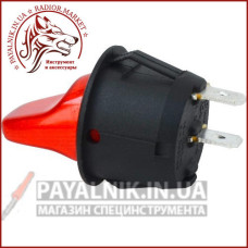 Перемикач-тумблер MRS-101-9H ON-OFF 2-х контактний, 6A, 220V, червоний (11-0430)