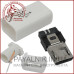 Штекер micro USB 5pin, під шнур, бакеліт, білий (1-1020)