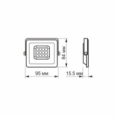 Світлодіодний прожектор Videx 10W 5000K 220V (VL-F2e-105W)