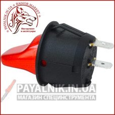 Перемикач-тумблер MRS-101-9H ON-OFF 2-х контактний, 6A, 220V, червоний (11-0430)
