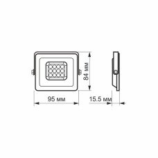 Світлодіодний прожектор Videx 10W 5000K 220V (VL-F2e-105W)