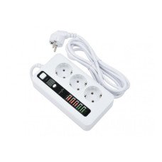 Мережевий подовжувач з USB Power Socket BKL-04 5USB 3.4A 17W, 3 розетки 2500W (білий)