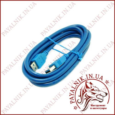 Шнур USB TCOM (шт.A-шт.А), version 3,0, діам.-5.5мм, 1.5м.,синій (5-0727)