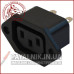 Гніздо мережеве 3pin, монтажне, корпус пластик (1-0155)