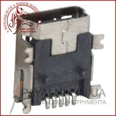 Гніздо mini USB 5pin монтажне, SMT тип (1-1080)
