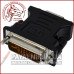Перехідник штекер DVI – гніздо VGA, gold, пластик