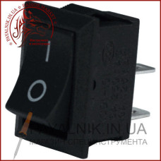 Перемикач MRS-101A ON-OFF 2-х контактний, 6A, 220V, чорний Т2 (11-0410-1B)