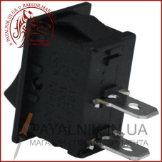 Перемикач MRS-101A ON-OFF 2-х контактний, 6A, 220V, чорний Т2 (11-0410-1B)